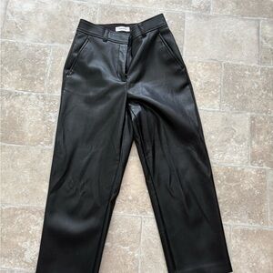Aritzia Melina Leather Croppd Pants